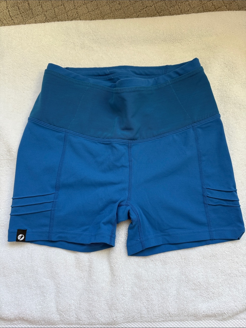 oiselle Deep Teal Blue High-Rise Athletic Running Shorts